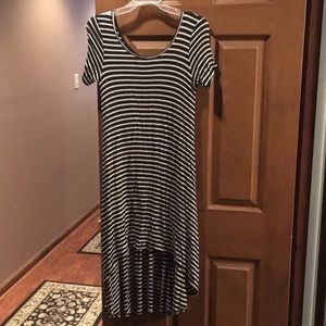 Striped high low dress